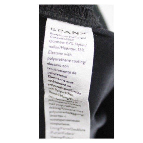 Spanx Black Faux Leather Moto Leggings Women's Size L High Rise Stretch Skinny - Picture 9 of 9